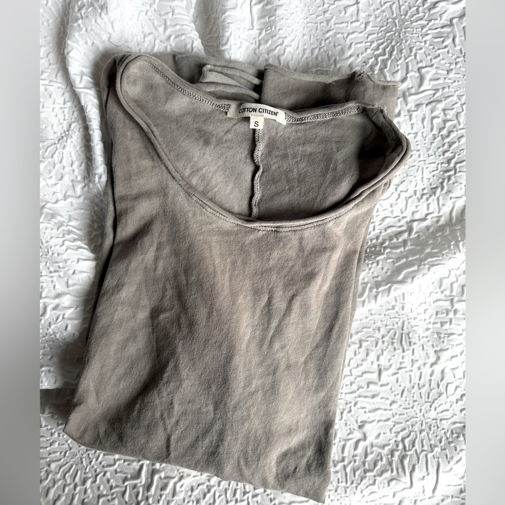 Cotton Citizen grey long t-shirt size small